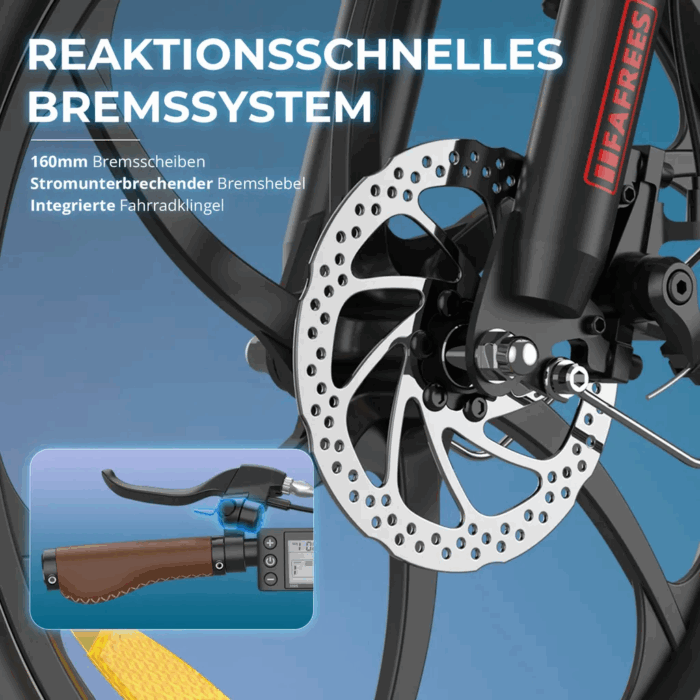 2025 20×3.0Zoll 22.5AH E-Bike Klappräder Elektrofahrrad Pedelec, elektrisches Faltrad 7-Gang City E-Bikes & E-Hollandräder 25 km/h Wasserdicht Schwarz - Image 9