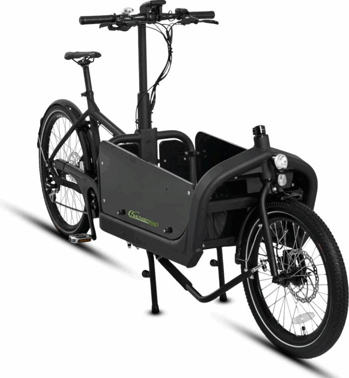 SachsenRAD E-Lastenrad T10 Caribou, Flexible Transportbox mit Versteckter,Abschließbarer Box mit LCD Display und StVZO-Zugelassung für Kindertransport - Image 1