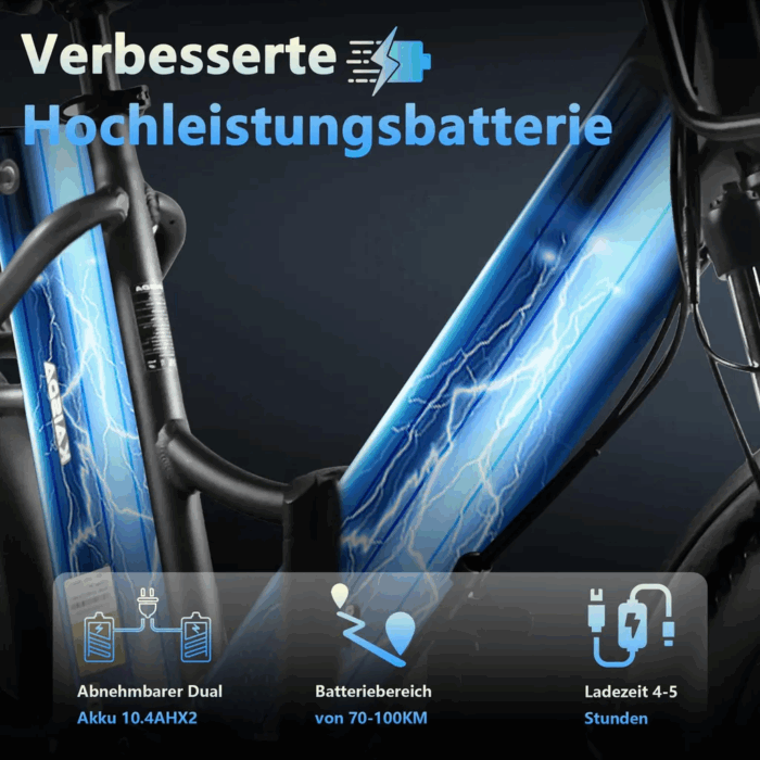 20.8Ah 20 Zoll ebike E-Bike City E-Bikes & E-Hollandräder Elektrofahrrad Tire für Schnee, Stadt, Strand 90KM Reichweite & 150KG Belastung E-Klapprad - Image 8
