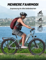 E-Bike für Herren Damen, 27.5 Zoll Elektrofahrrad City E-Bikes & E-Hollandräder mit 22.5AH Akku, Citybike bis zu 140KM Elektrofahrräder LCD & APP - Image 8