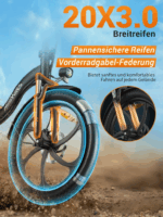 HillMiles E Bike, E-Bike Klapprad mit 36V 13Ah Akku bis zu 80-100km, 20 *3.0 Zoll, 7-Gang SHIMANO, 250W Motor & 25km/h MilePort 1 - Image 4