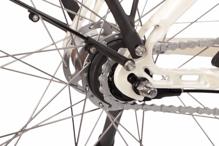 SAXONETTE Comfort plus5.0 , ebike , 418 Wh Intube-Akku große Reichweite für den Alltag, E-Bike, Elektrofahrrad (Ramenhöhe 45 , Cream White) - Image 9