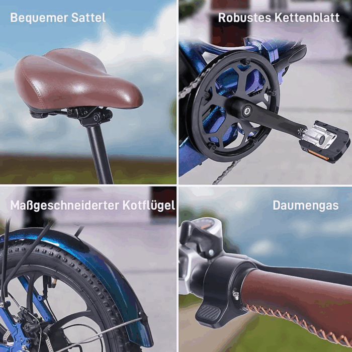 20 Zoll 18AH Elektrofahrrad Pedelec, City E-bike ,Cityräder E-Klapprad 250W Motor,25km/h,E-Bike ,klapprad,LCD-Display,APP - Image 8