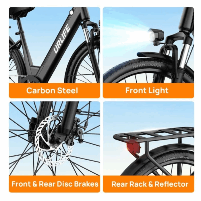 E-Bike für Erwachsene 26 36V 13Ah für Lange Reichweite bis 80KM, Elektrofahrrad 250W, 7 Gang E-Mountainbike LCD Anzeige City E-Bikes & E-Hollandräder - Image 14