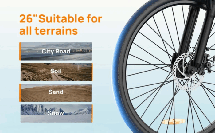 E-Bike für Erwachsene 26 36V 13Ah für Lange Reichweite bis 80KM, Elektrofahrrad 250W, 7 Gang E-Mountainbike LCD Anzeige City E-Bikes & E-Hollandräder - Image 5
