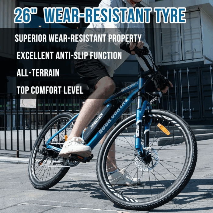 RCB E Bike RK15,Elektrofahrrad 26 Zoll mit 12Ah 36V Lithium-Akku,Elektrofahrrad für Erwachsene für Damen und Herren,7-Gäng,Reichweite bis zu 35-90Km - Image 6