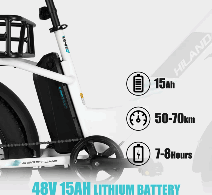 für Erwachsene, Leichter Aluminiumrahmen Elektrofahrrad, Shimano 7 Gänge mit Federgabel Ebike für Damen und Herren - Image 4