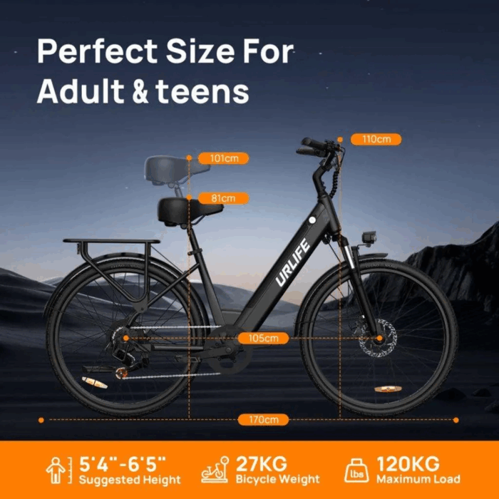 E-Bike für Erwachsene 26 36V 13Ah für Lange Reichweite bis 80KM, Elektrofahrrad 250W, 7 Gang E-Mountainbike LCD Anzeige City E-Bikes & E-Hollandräder - Image 7