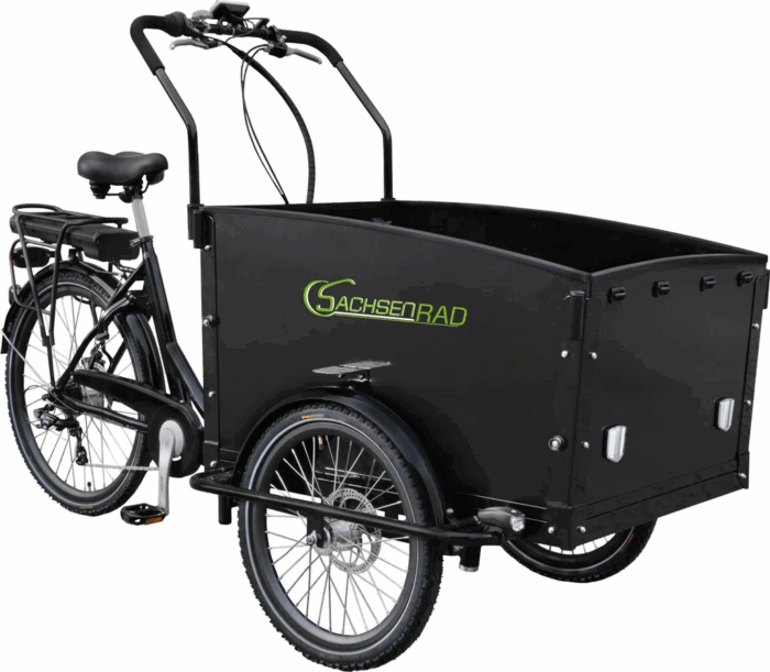 SachsenRAD E-Lastenrad T1 Grand Trunk, Flexible Transportbox mit Versteckter,Abschließbarer Box mit LCD Display und StVZO-Zugelassung, Kindertransport - Image 3