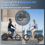 E Bike Dreirad Fat Klapprad E-Bike Lastenfahrrad 20 Zoll 48V 21Ah , Hydraulische Scheibenbremsen Elektrofahrrad, Elektro Lastenfahrrad 180kg Blau - Image 13