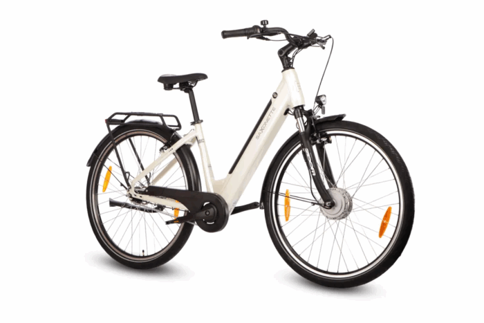 SAXONETTE Comfort plus5.0 , ebike , 418 Wh Intube-Akku große Reichweite für den Alltag, E-Bike, Elektrofahrrad (Ramenhöhe 45 , Cream White) - Image 2