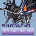 20 Zoll 18AH Elektrofahrrad Pedelec, City E-bike ,Cityräder E-Klapprad 250W Motor,25km/h,E-Bike ,klapprad,LCD-Display,APP - Image 14