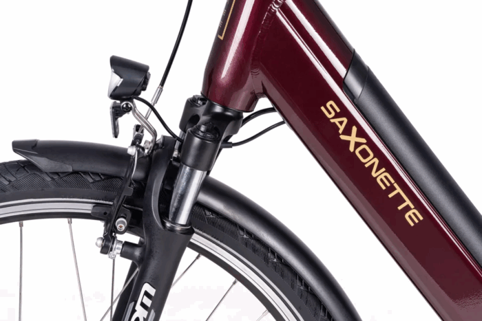SAXONETTE Comfort plus5.0 , ebike , 418 Wh Intube-Akku große Reichweite für den Alltag, E-Bike, Elektrofahrrad (Ramenhöhe 45 , burgundy) - Image 6