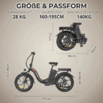 203.0Zoll LCD Fat Faltbar E- Bike E-Mountainbike Elektrofahrrad 20Ah Bis 120Km SHIMANO 7 25kmh E Klapprad , Elektrofahrrad E-Hollandräder - Image 6