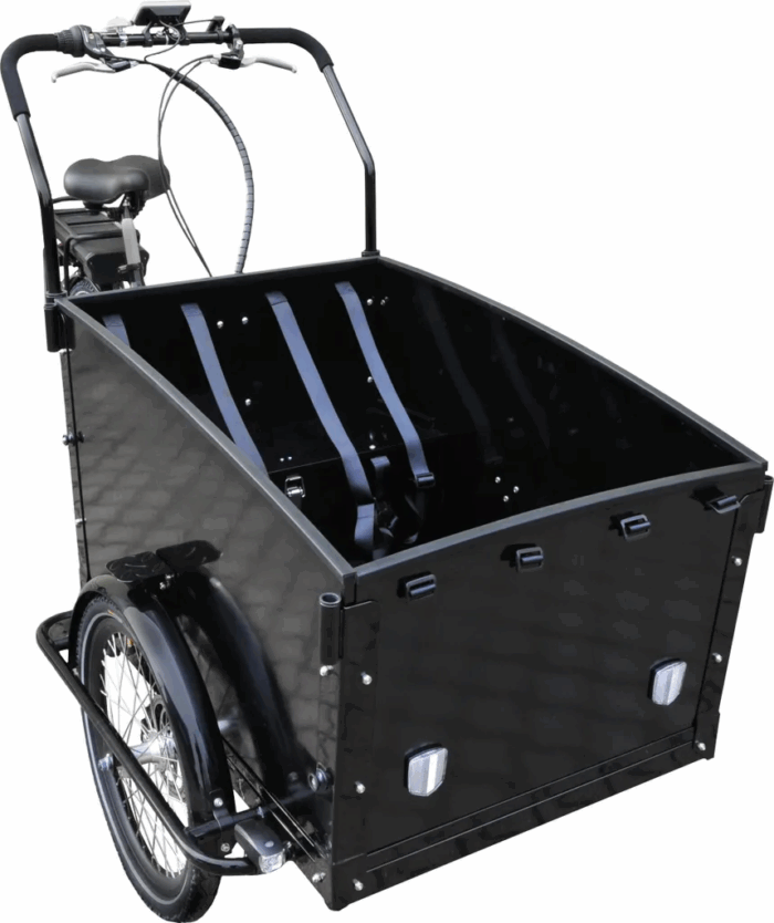 SachsenRAD E-Lastenrad T1 Grand Trunk, Flexible Transportbox mit Versteckter,Abschließbarer Box mit LCD Display und StVZO-Zugelassung, Kindertransport - Image 4