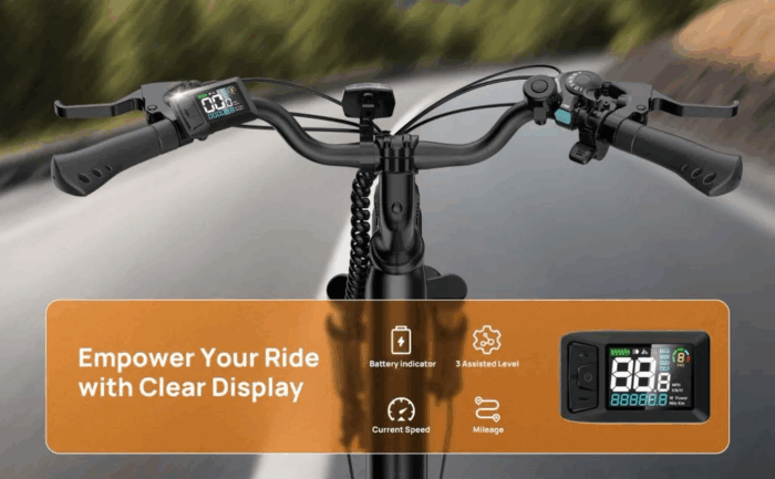E-Bike für Erwachsene 26 36V 13Ah für Lange Reichweite bis 80KM, Elektrofahrrad 250W, 7 Gang E-Mountainbike LCD Anzeige City E-Bikes & E-Hollandräder - Image 11