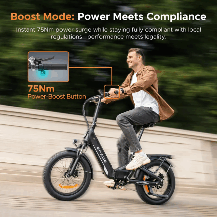 ENGWE E Bike mit APP, ebike 48V 13.5Ah Akku bis 135km, Drehmomentsensor & hydraulische Bremsen, 20  3.0 Reifen, 2 Stunden aufgeladen - Image 4