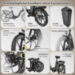 203.0Zoll LCD Fat Faltbar E- Bike E-Mountainbike Elektrofahrrad 20Ah Bis 120Km SHIMANO 7 25kmh E Klapprad , Elektrofahrrad E-Hollandräder - Image 10