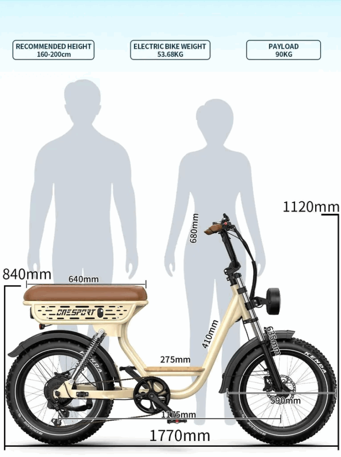 E-Bike Herren Damen Elektrofahrrad, Elektrofahrräder, 20 Zoll , 18AH Off-Road Bike mit 7-Gang-Schaltung 250W 25KMH Ebike 65 Nm E BIKE - Image 7