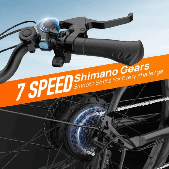 E-Bike für Erwachsene 26 36V 13Ah für Lange Reichweite bis 80KM, Elektrofahrrad 250W, 7 Gang E-Mountainbike LCD Anzeige City E-Bikes & E-Hollandräder - Image 13