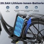 E-Bike 26 Zoll 158 - 198 cm Pannensichere Reifen 36 V 20,3 Ah 730,8 Wh bis zu 160 - 200 km Wasserdicht IP54 mit 7 Gang, Schwarz - Image 14