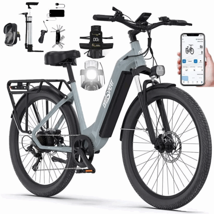 E-Bike für Herren Damen, 27.5 Zoll Elektrofahrrad City E-Bikes & E-Hollandräder mit 22.5AH Akku, Citybike bis zu 140KM Elektrofahrräder LCD & APP - Image 1
