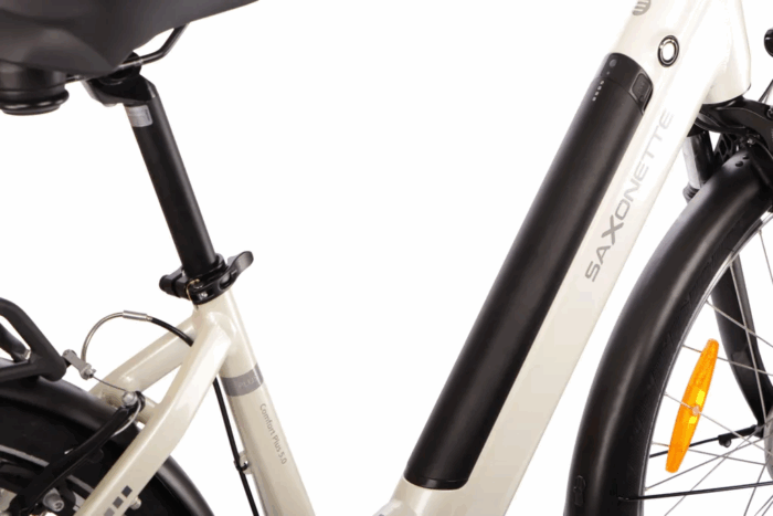 SAXONETTE Comfort plus5.0 , ebike , 418 Wh Intube-Akku große Reichweite für den Alltag, E-Bike, Elektrofahrrad (Ramenhöhe 45 , Cream White) - Image 10